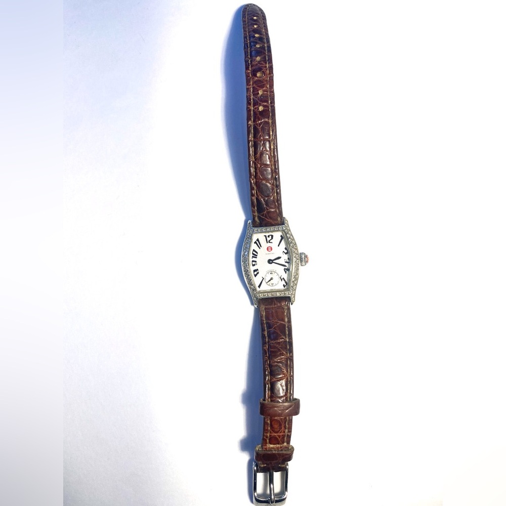 💎 MICHELE 💎 Diamond Coquette Quartz Women’s Watch - New Battery - Picture 4 of 6